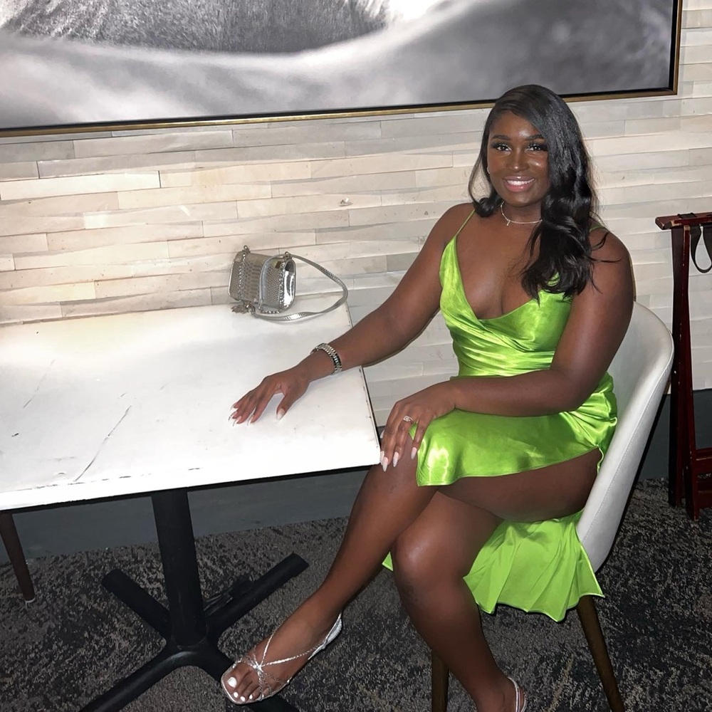 Satin midi dress